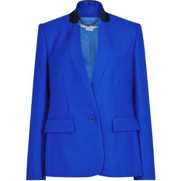 STELLA MCCARTNEY WOOL ROYAL BLUE BLAZER - Picture 2 of 12